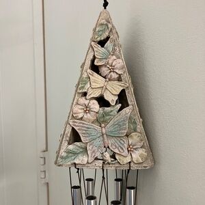 Wind Chimes New with Butterfly Motif
